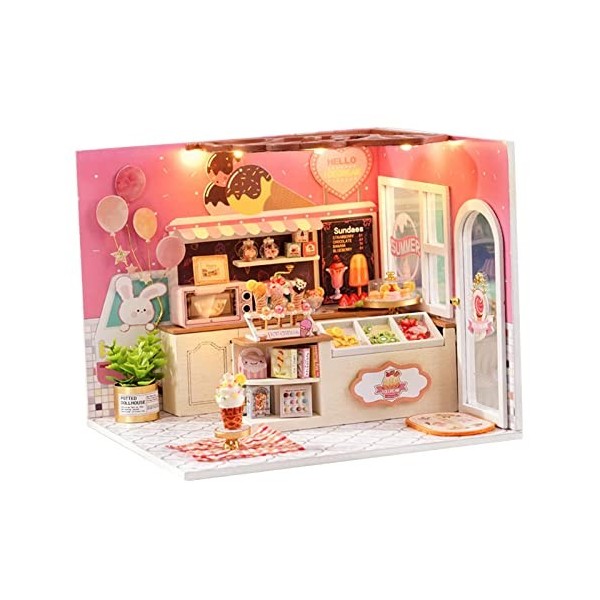 Dollhouse Miniature Furniture Kit Creative Room Enfants Adultes, Salon