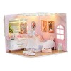 Dollhouse Miniature Furniture Kit Creative Room Enfants Adultes, Salon