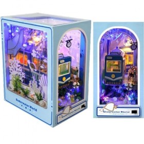 DIY Book Nook Kit DIY Maison de Poupée DIY Serre-Livres en Bois Booknook Booknook Booknook Insert DIY Miniature Dollhouse Kit