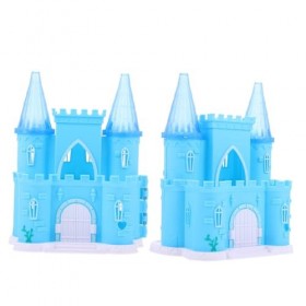 Abaodam 2 Pièces Château Jouet Jouets pour Enfants Maison De Poupée Poney Château Miniatures Jouets pour Enfants Jouet Châtea