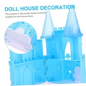 Abaodam 2 Pièces Château Jouet Jouets pour Enfants Maison De Poupée Poney Château Miniatures Jouets pour Enfants Jouet Châtea