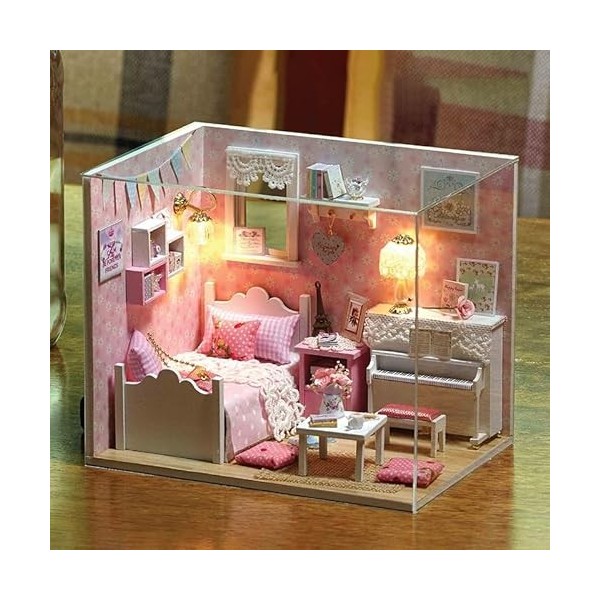 Kit Maison de poupée modèle Bricolage Maison de poupée Jouet Maison de Sagesse Mini Maison Jouet pour Enfants Cadeau Maison d