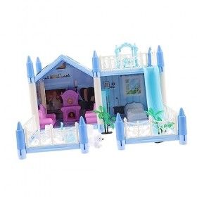 Vaguelly 1 Ensemble Bricolage Villa Château 3D Château Puzzle Cottage Modèle Miniature Maison De Poupée 3D Maison Puzzle Mais