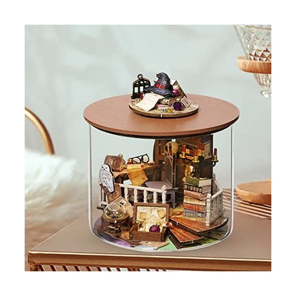 Colcolo Bricolage Maison de Poupée Miniature Décor à La Maison Artisanat Meubles en Bois Maison de Poupée Modèle Kit pour Pet
