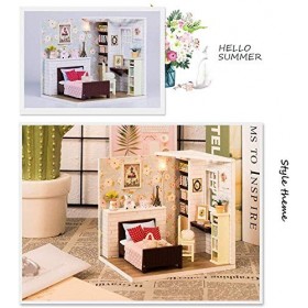 Skwenp DIY Cottage Princess House Décoration Décorations for Le Bricolage de Cadeau danniversaire for Enfants Mini Maison de