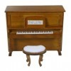 Yardwe 1 Ensemble Modèle De Piano De Maison De Poupée avec Tabouret 1:12 Simulation Piano Droit en Bois Miniature Instrument 