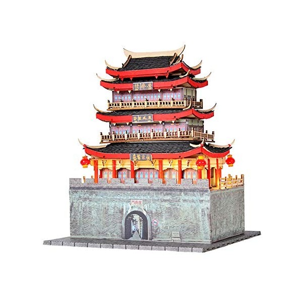 Kit de maison de poupée miniature en bois 3D style chinois ancien modèle de construction DIY créatif fantaisie anniversaire e