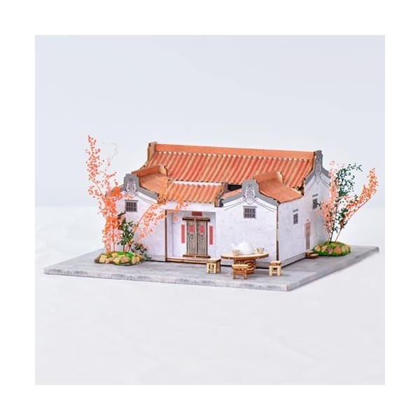 Kit maison de poupée miniature 3D de style chinois à faire soi-même, mini maison de poupée en bois fait à la main, cadeau da