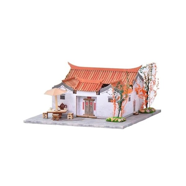 Kit maison de poupée miniature 3D de style chinois à faire soi-même, mini maison de poupée en bois fait à la main, cadeau da