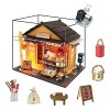 Kit de maison miniature à faire soi-même avec lumière LED, échelle 1: 24 de style japonais, maison de poupée miniature épice