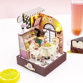 F Fityle Maison de Poupée Bricolage Anti-poussière pour Adultes Cadeaux danniversaire