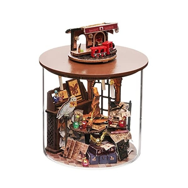 TOPBSFARNY Maison de poupée miniature stéréoscopique 3D - Kit dassemblage de jouets à monter soi-même - Meubles en bois pour