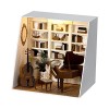 Maison de poupée miniature 3D en bois avec meubles en papier, décoration de chambre, échelle 1:24, idée créative pour maison 