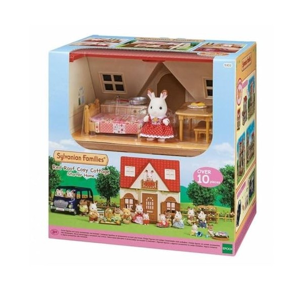 Sylvanian Families 5567 Red Roof Cosy Cottage Starter Home - Dollhouse Playset nouveau packaging, Taille unique