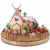 Puzzles en Bois 3D, Minuscule kit de Maison, Miniatures, kit de Maison de poupée mené 67 pièces de Noël de Noël 3D Jigsaw en 