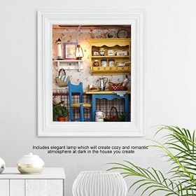 HelloCreate DIY Cadre photo maison de poupée design mini maison avec meubles décoration de maison