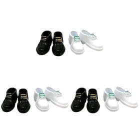 Toyvian 6 Paires Mini Chaussures en Cuir Miniatures Accessoires Décoration Miniature Mini-Jouet Maquette Décor De Chaussures 