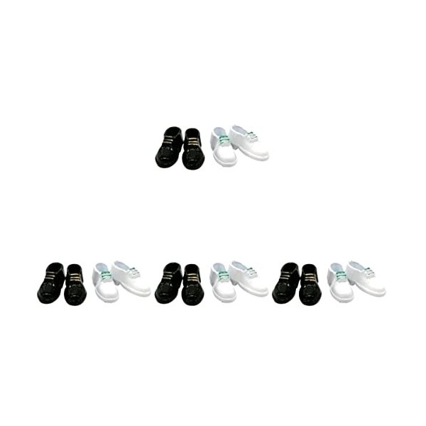 Toyvian 6 Paires Mini Chaussures en Cuir Miniatures Accessoires Décoration Miniature Mini-Jouet Maquette Décor De Chaussures 