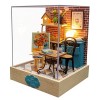 Mini maison de poupée miniature en bois à monter soi-même - Kit de construction de jouets 3D - Modèle de maison de poupée 3D 