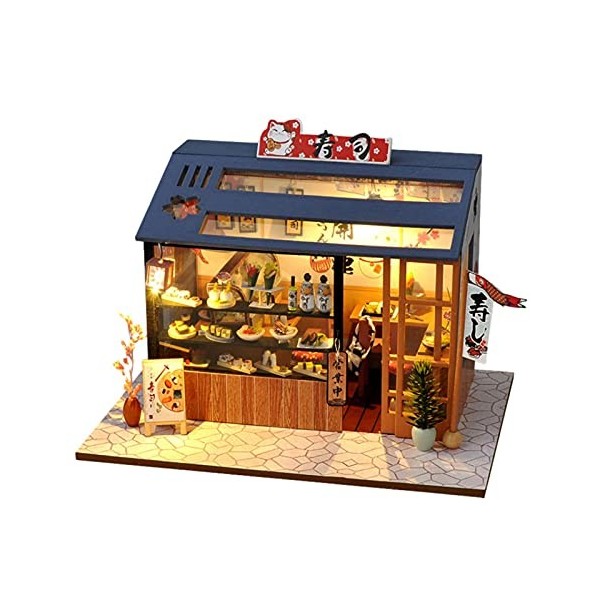 Maison De Poupée En Bois Miniature, Maison De Bricolage De Style Japonais, Kit De Maison Poupée En Bois 3D De Style Japonais 