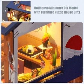 Maison De Poupée En Bois Miniature, Maison De Bricolage De Style Japonais, Kit De Maison Poupée En Bois 3D De Style Japonais 