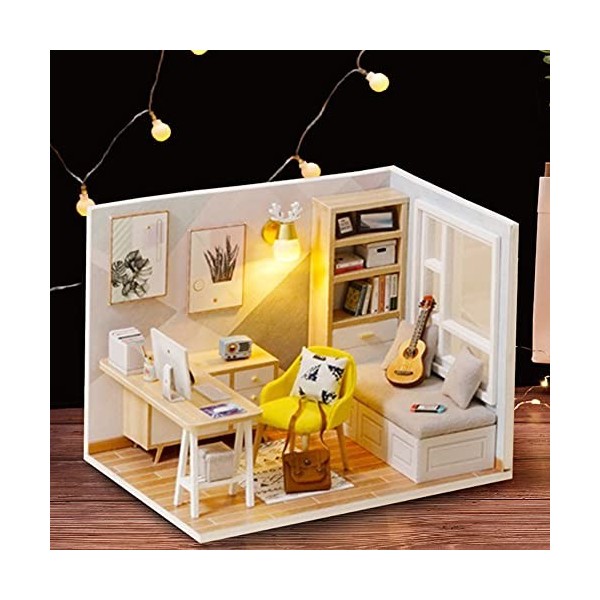 Porte Extérieure Miniature En Bois Pour Maison De Poupée 1:12 - Avec Vitrage Et Moulures, Dimensions 13,6x19,5 Cm - Décoration élégante