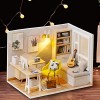 LYEAA Maison de poupée miniature 3D à monter soi-même en bois - Décoration de chambre A 