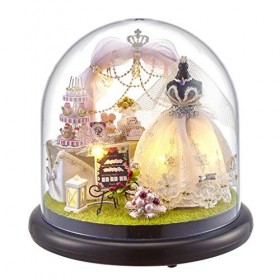 YO-HAPPY Miniature de Maison de poupée avec Meubles, kit de Maison de Bricolage Plus Housse lamour est éternel 