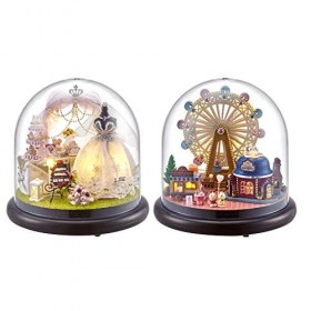 YO-HAPPY Miniature de Maison de poupée avec Meubles, kit de Maison de Bricolage Plus Housse lamour est éternel 