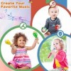 ENCOUN Instruments de Musique pour Enfants, 33 PCS Ensemble de Jouets Musicaux Bois, Bois Percussion pour Bébé avec Xylophone