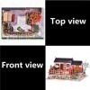 XLZSP Kit de maison de poupée miniature à faire soi-même - Style architectural ancien chinois - Petit bâtiment - Échelle 1:24