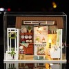 Kit De Maison De Poupée Miniature, DIY 1:24 Réaliste en Bois Mini 3D avec Meubles, Lampes LED, Décoration De Noël, Cadeau da