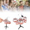 Batterie Jazz Enfants Ensemble, 5 Tambours avec Tabouret Percussion Musique Anniversaire éDucation PréCoce Cadeau Noël Jouets