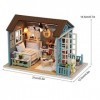 ZPSHYD Kit de Meubles Miniatures de Chalet en Bois Bricolage, Maison Miniature kit de Maison de poupée Miniature Bricolage av