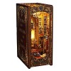 Puzzle en Bois 3D DIY Book Nook Model Kit pour étagère DIY Serre-livres Modèle Kit de construction avec Lumière LED Maison de