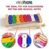Max & Lea - Xylophone pour Enfants - Instrument Musical Métallophone pour découvrir les notes - Développe la capacité auditiv