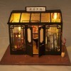 XLZSP Maison de poupée miniature en bois à monter soi-même, échelle 1/24, maison de poupée rose avec meubles, jouet pour fill