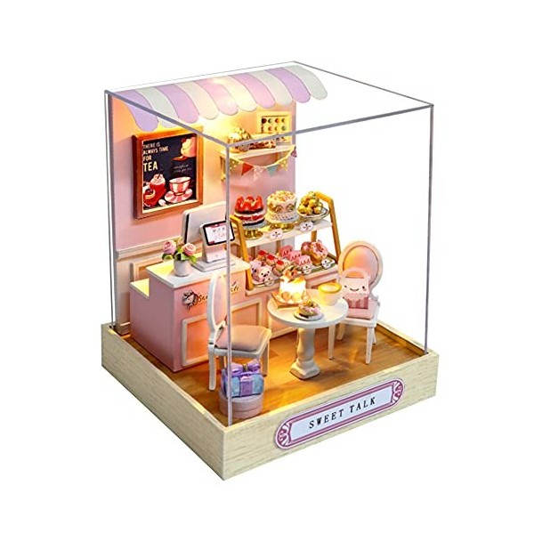 Maison de poupée miniature faite à la main pour adultes et enfants - Cadeau créatif salle à gâteau 
