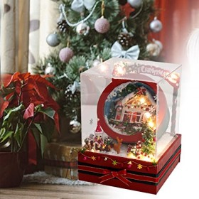 Kit de Maison de poupée Bricolage de Noël Non assemblé modèle de Construction pour la décoration darmoire détagère