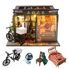 Maison de poupée miniature avec meubles, kit de maison de poupée miniature à faire soi-même, kit de maison de poupée en bois,