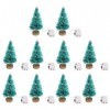 HOLPPO 30 Pcs Artificielle Maison de Poupée Arbre de Noël,1:12 Clignotant Mini Décor Maison de Poupée Pin Arbre Miniature Déc