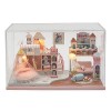 Maison de poupée miniature avec meubles, kit de maison de poupée en bois à faire soi-même avec housse de poussière, kit de co