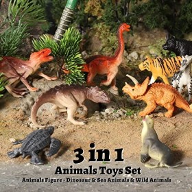 TOEY PLAY 52PCS Figurine Animaux Jouet pour Enfants, 16 Grande et M