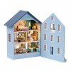 ZXCVWWE Kit de construction miniature en bois Maisons de poupées avec lumière Molan Y3H1 jouets faits à la main pour filles C