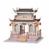 XLZSP DIY Style Chinois Ancien Construction Maisonnette Miniature 3D Fait à la Main Maison de Poupées Pavilons/Tour Assemblag