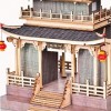 XLZSP DIY Style Chinois Ancien Construction Maisonnette Miniature 3D Fait à la Main Maison de Poupées Pavilons/Tour Assemblag