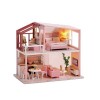 SUIOPPYUW Maison de poupées Miniatures en Bois, Kit de Bricolage adapté Enfants, pour Un Temps de Jeu éducatif et Amusant, Mu