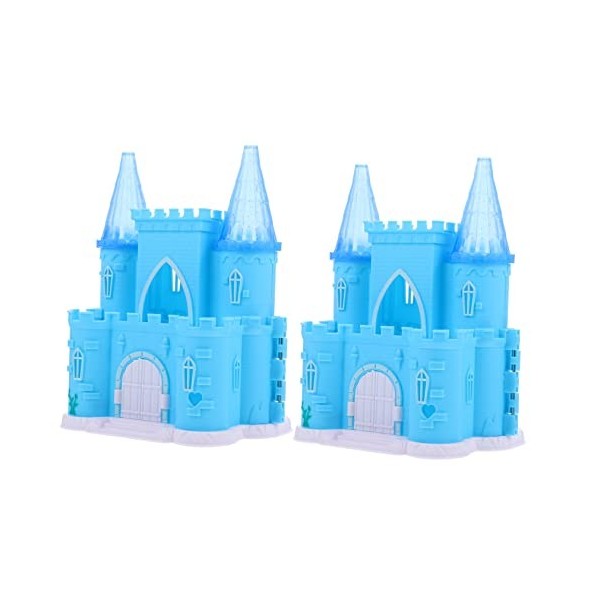 ifundom 2 Pièces Château Jouet Enfant Jouets en Bois Maison De Poupée Miniatures Jouet Château Maison De Poupée pour Poney Ch