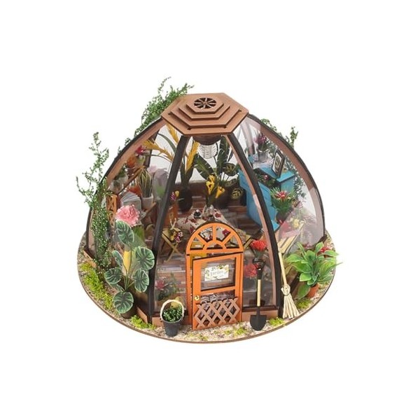 BOKIOESDE Maison de poupée en Bois, beauté Artisanale pour Un Jeu sans Fin, Serre Miniature 3D inspirant limagination, Maiso