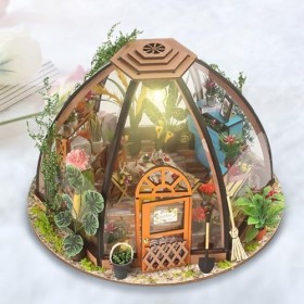 BOKIOESDE Maison de poupée en Bois, beauté Artisanale pour Un Jeu sans Fin, Serre Miniature 3D inspirant limagination, Maiso